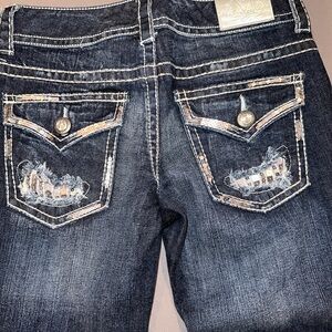 Maurices Dark Wash Distressed Jeans